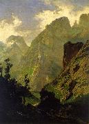 Carlos de Haes The Peaks of Europe,  The Mancorbo Canal oil